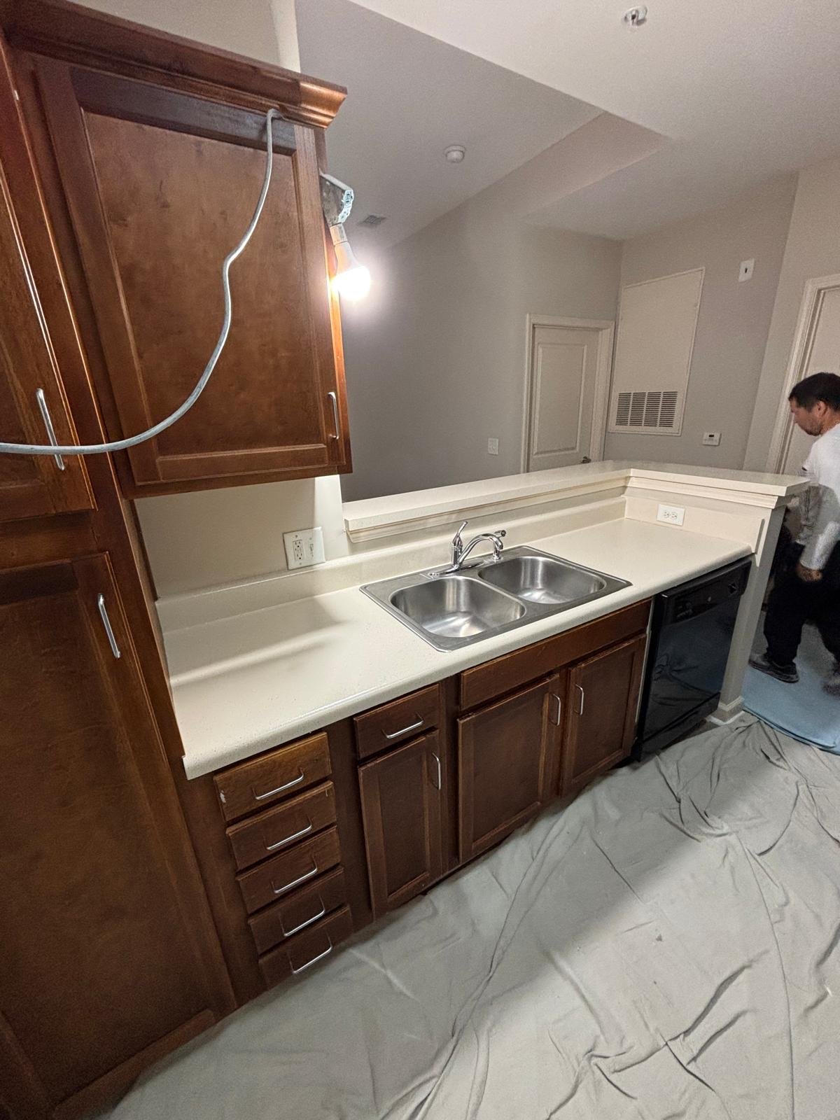 Kitchen sink plumbing repair